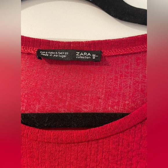 Zara sheer red dress size S - Picture 2 of 6